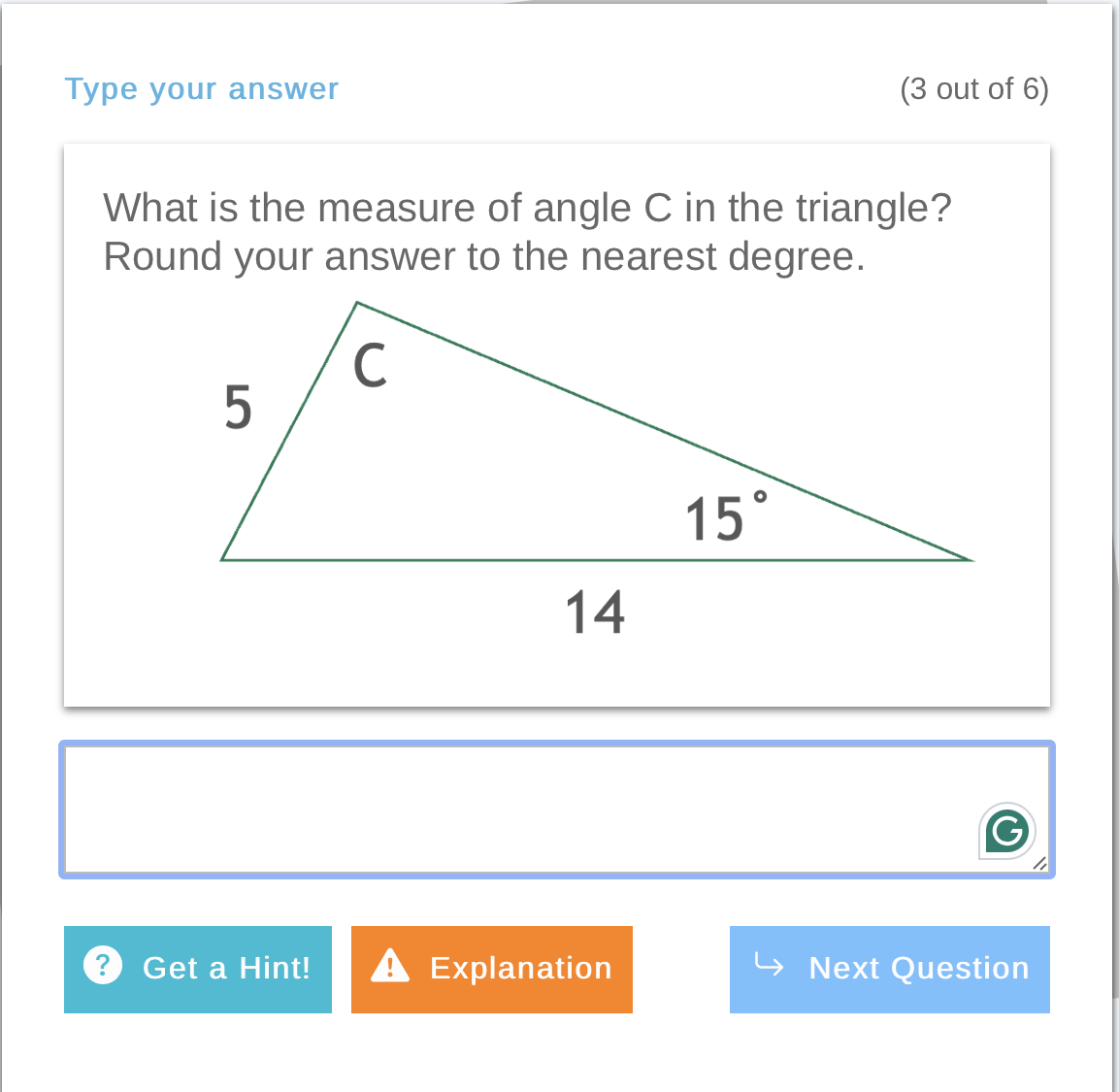 Solved Type your answer(3 ﻿out of 6 )What is the measure of | Chegg.com