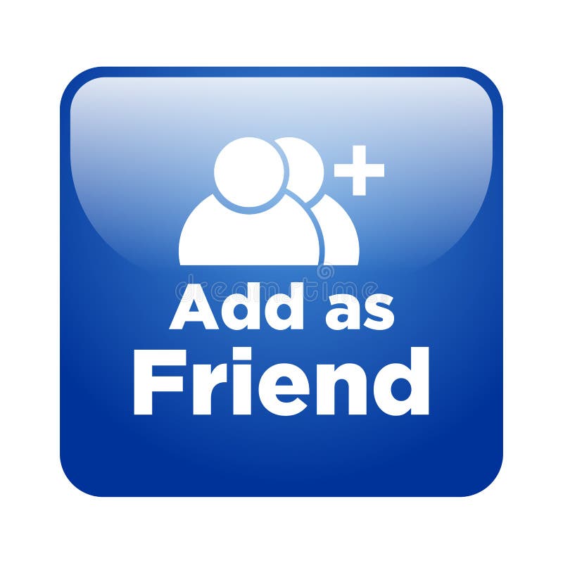 Add as friend button stock illustration. Illustration of colourful ...