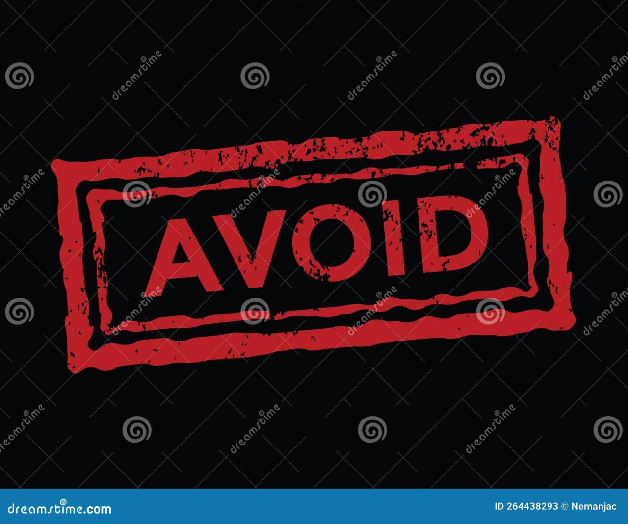 Avoid, Grunge Red Rubber Stamp Stock Illustration - Illustration of ...