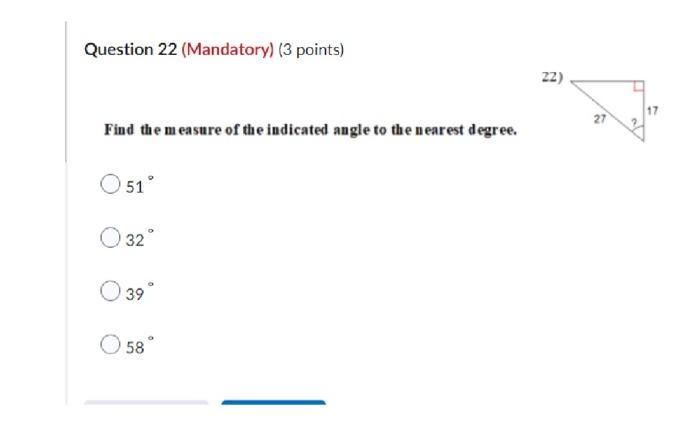 Solved Find the m easure of the indicated angle to the | Chegg.com