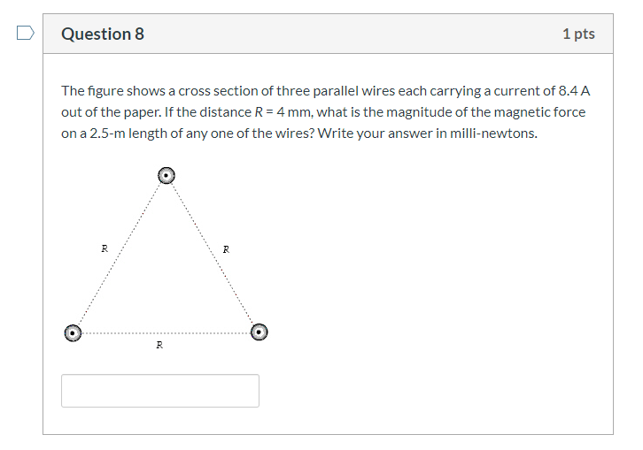 Solved Question 8 1 pts The figure shows a cross section of | Chegg.com
