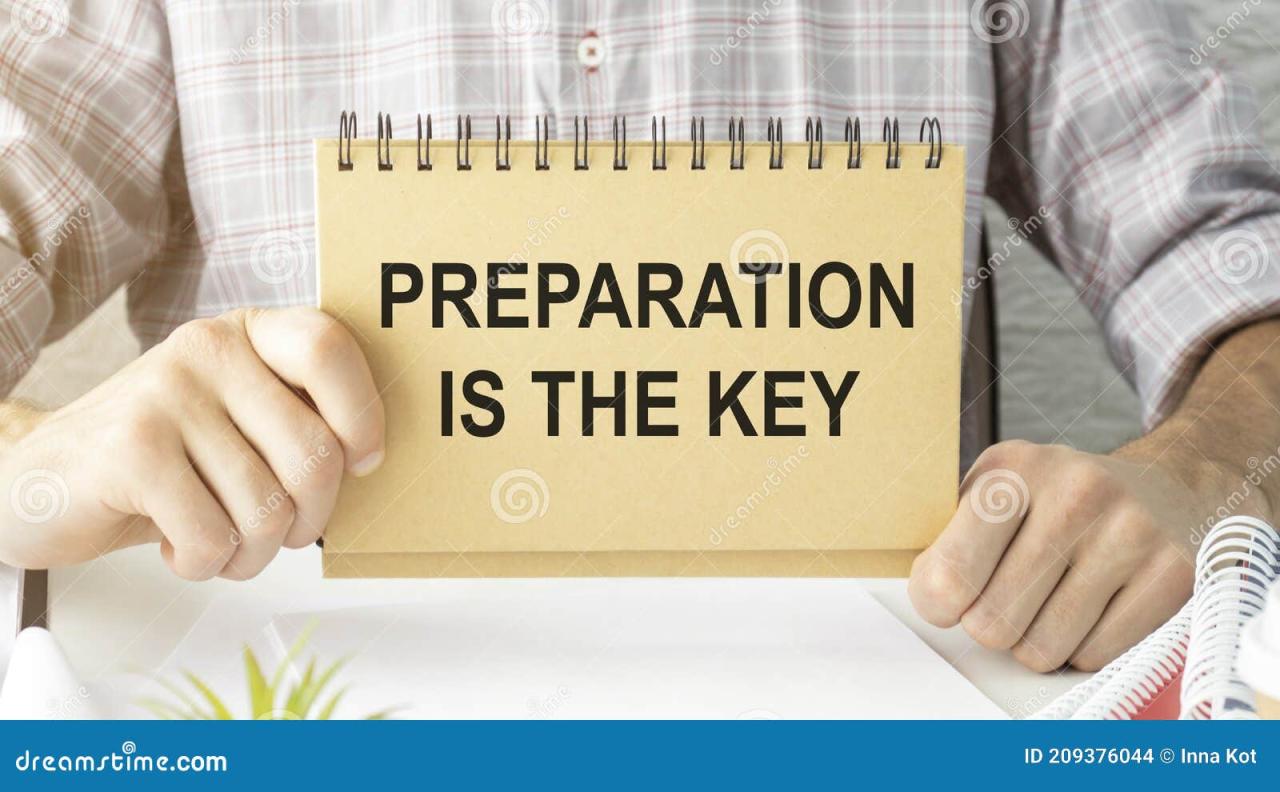 PREPARATION is the KEY Plan BE PREPARED Concept Just Prepare Stock ...